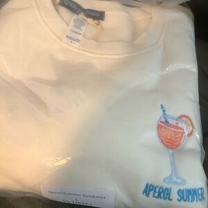 Kiel James Patrick Cream Aperol Summer Sweater